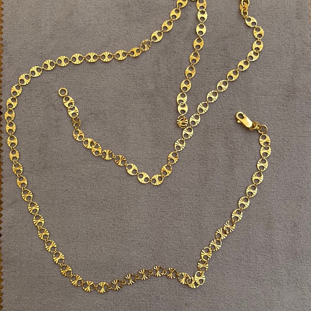 16” Real gold chain, and bracelet set